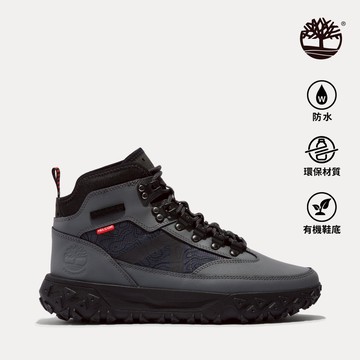 Timberland 男款灰色Helcor皮革GreenStride™ Motion 6 中筒防水健行鞋|A67BG033