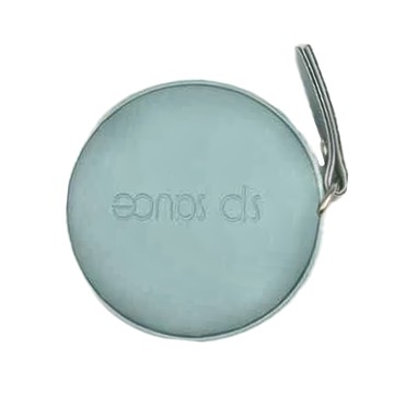 日本SP SAUCE 攜帶型時尚皮革圓形迷你捲尺 (米色+粉藍色)  2個  150cm