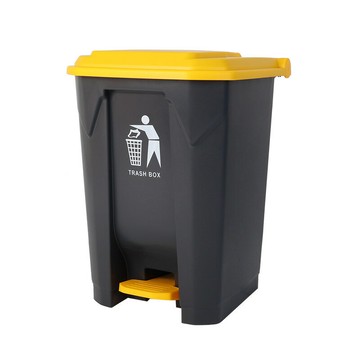 環衛帶蓋垃圾桶戶外商用腳踏式垃圾桶大號大容量廚房塑料垃圾筒[DD080109]