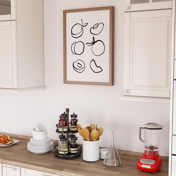 果然純白 / 現代抽象水果掛畫 畫芯 海報 無框畫 裝飾畫