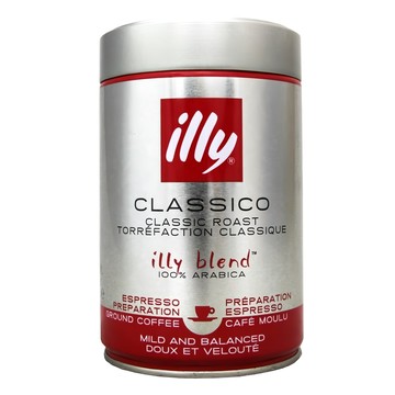 illy 意利 中烘培濾泡咖啡粉 250g 口感醇厚 香氣濃郁 100%阿拉比卡咖啡豆  研磨咖啡粉  1罐