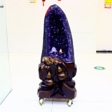 永韻 批發天然紫水晶洞擺件 紫晶洞 瑪瑙洞水晶洞 紫色原石錢袋子