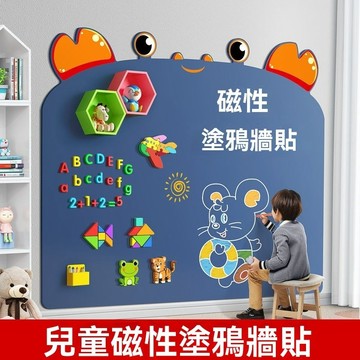 🖍️兒童🧲力黑板貼 🌟免打孔塗鴉牆貼 💫家用繪畫寫字板 🎨可重複擦寫 親子教學面板 寫字板 畫畫面板