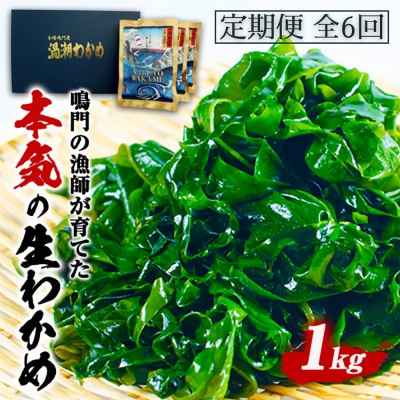 定期便 6回 お届け 生わかめ 1kg(100g×10袋)