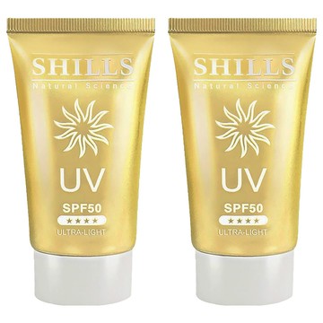 SHILLS 舒兒絲 很耐曬超清爽美白出水防曬凝乳，長效8小時抗UVA/UVB，SPF50，40ml  2件