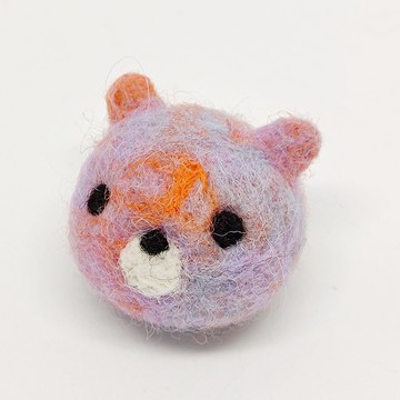 落日晚霞-混色系列小熊 羊毛氈 鑰匙圈、吊飾、擺飾