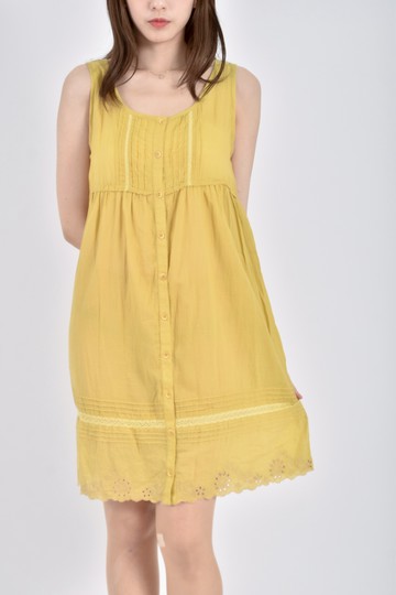 加購優惠(S) je papillonne排扣黃色洋裝