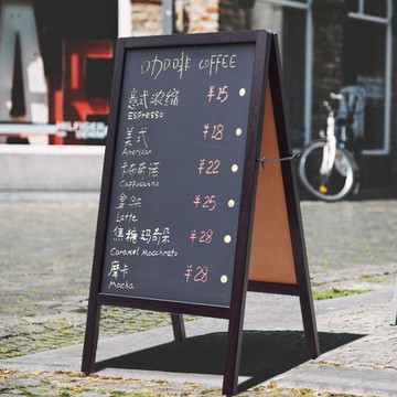 工廠現貨 免運 手寫黑板 展示架 支架 黑板廣告架  店鋪黑板廣告牌商用宣傳雙面可擦手寫菜單展示板落地支架立式防風特惠/開立發票 特價出 售後保障 m1212