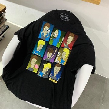 癟四與大頭蛋2動漫周邊印花圓領T恤寬松趣味卡通半截袖純棉百搭