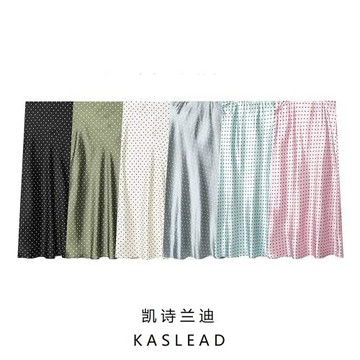 KASLEAD 新款 女裝 歐美風時尚簡約百搭絲緞質感迷笛裙 8338537