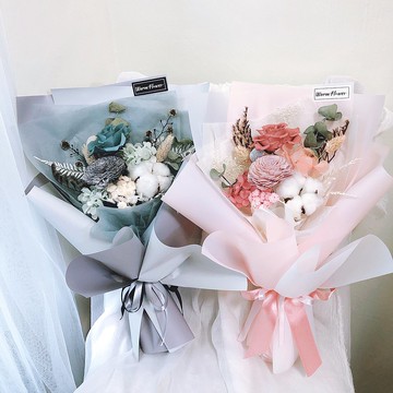 中型永生乾燥花束 - 靜謐 | 乾燥花束/永生花束/中花束 (共2款)