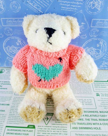 【震撼精品百貨】日本日式精品 熊 Bear 米熊-桃色#00037 震撼日式精品百貨