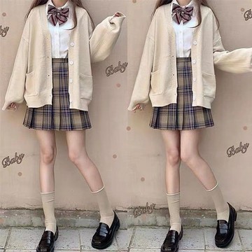 限時下殺🚀🚀✨自制春夏JK開衫寬松外套 百搭針織毛衣 日系軟妹學院風少女外套上衣