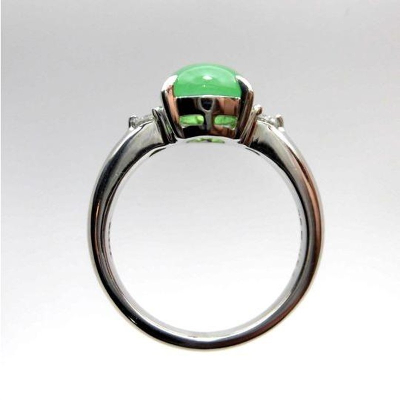 Ptヒスイリング プラチナ ヒスイ 2.57ct ダイヤモンド 0.14ct Ptヒスイリング プラチナ ヒスイ 2.57ct ダイヤモンド 0.14ct