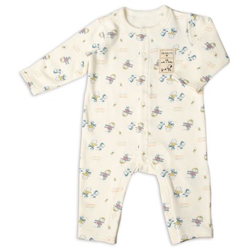 akachan honpo - 長袖兔裝-史努比滑冰-米白色