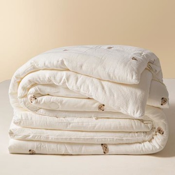 雙層紗被子原棉大豆纖維被春秋被厚棉被10斤冬被加厚保暖四季被芯