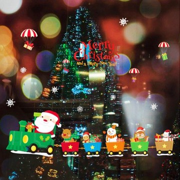 JB Design - 時尚壁貼-聖誕卡車卡通 (60cm*45cm)