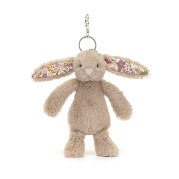 Blossom Beige Bunny 'Petal' Bag Charm  碎花拿鐵灰兔 Petal 吊飾/鑰匙圈