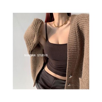 BI入基礎款 優越外擴顯胸bra帶胸墊加厚內搭上衣收腰小吊帶背心女