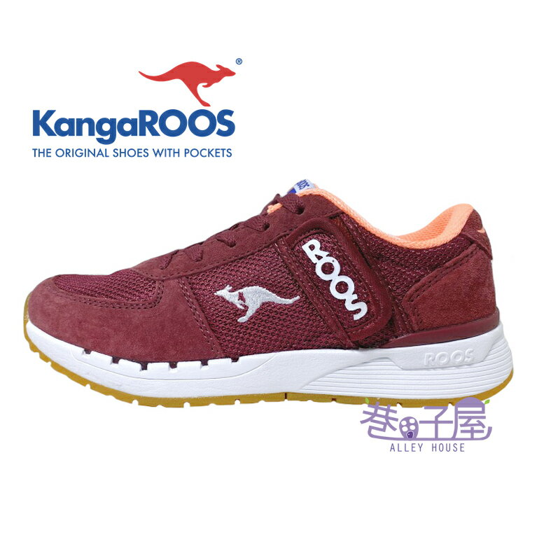 【全新福利品】KangaROOS美國袋鼠鞋 女款COMBAT 經典口袋鞋 [KW91022] 酒紅【巷子屋】