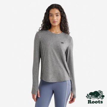 Roots 女裝-RENEW KNIT CLASSIC 長袖上衣-灰色