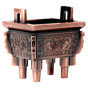 財神小舖 雙龍鼎 小 TTLS-1106-1 古銅色 迷你香爐  1個