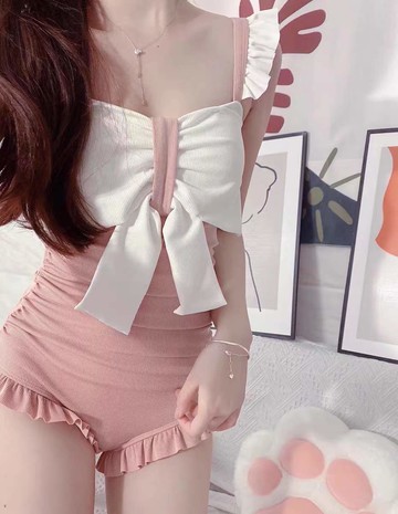 連體泳衣女/游泳裝 泳衣女網紅純欲風溫泉保守新款連體韓國ins顯瘦吊帶性感學生小香【HZ71377】