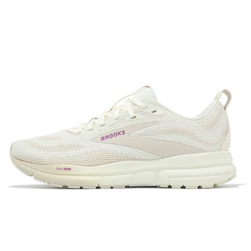 Brooks 慢跑鞋 Trace 4 女鞋 米白 紫 緩衝 透氣 追擊系列 運動鞋