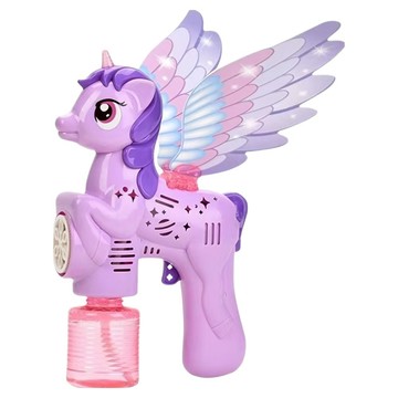 開心螞蟻仔 新式連續不間斷獨角獸造型電動泡泡槍 MY2972  1個  紫色