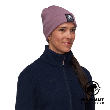 【Mammut 長毛象】Fedoz Beanie 保暖針織反折豆豆帽 波動紫 #1191-01090