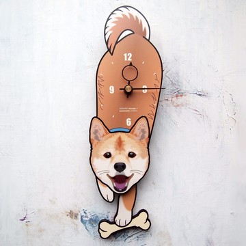 D-99 柴犬 - 動物造型鐘擺鐘