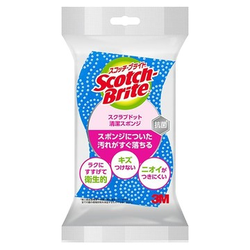 3M Scotch-Brite 百利 潔力豆海綿菜瓜布  藍色  1個  1個裝