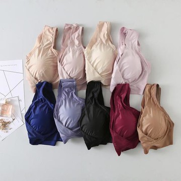 大碼薄款全罩杯聚攏無痕無鋼圈文胸背心式收副乳睡眠胖mm運動內衣