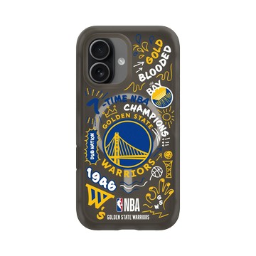 iPhone 17 AirX 本質黑 - NBA - 塗鴉系列-金州勇士 Golden State Warriors - Graffiti