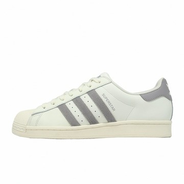 adidas 愛迪達 休閒鞋 Superstar 男鞋 米白 灰 復古 皮革 貝殼鞋 IH7639