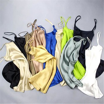 2026夏季新款真絲吊帶背心裙女重磅綢緞100桑蠶絲上衣 百搭打底衫