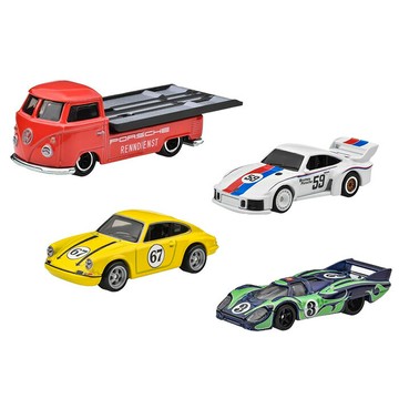 風火輪小汽車 PREMIUM 收藏4入組 保時捷Porsche Rennsport 【鯊玩具】