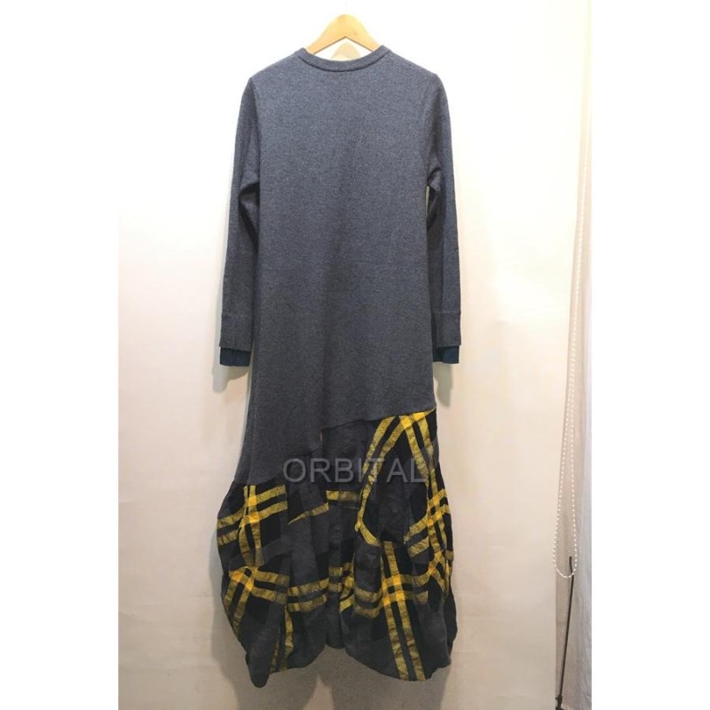 ENFOLDのWOOL CHECK ニットコンビドレス/ワンピース エンフォルド-