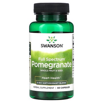 Swanson, 多面石榴，全果和全籽，60 膠囊粒