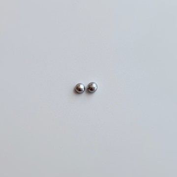 Silver Grey Pearl Stud Earrings