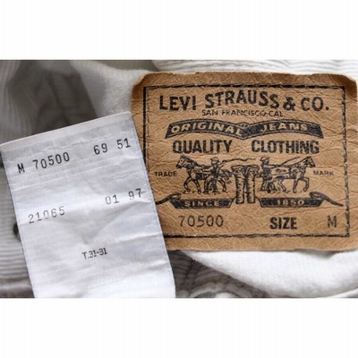 ☆90s Levi'sリーバイス 70500 コーデュロイジャケット 白 M