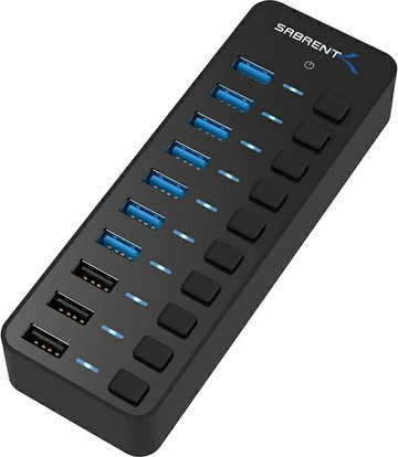 [6美國直購] Sabrent HB-B7C3 集線器 60W 10-Port USB 3.0 Hub (Anker A7515可參考)_TC4