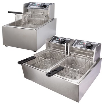 匯利油炸鍋商用電炸爐加厚單缸炸雞排炸薯條油條油炸機雙缸電炸鍋