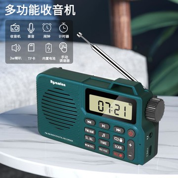 RYSAMTON 新款FM/AM多功能數字收音機可充電多功能 收音機