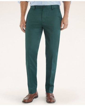 Brooks Brothers Men's Milano Slim-Fit Stretch Advantage Chino Pants | Green | Size 34 30