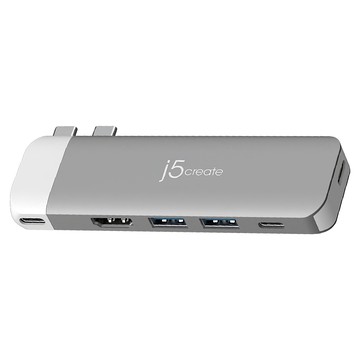 j5create 凱捷國際 USB-C 6K 集線器 MacBook專用 JCD394  1個  銀色