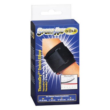 Sport Aid Gold ThermaDry3 Tennis Elbow Black Medium 1 Each by Sport Aid