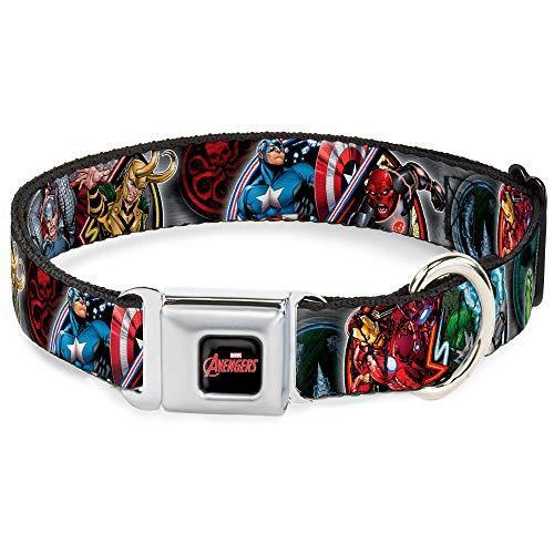 Buckle-Down Seatbelt Buckle Dog Collar Marvel Avengers Superhero