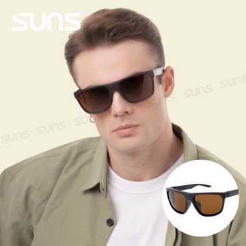 【SUNS】Polarized時尚偏光墨鏡 TR90彈性大框駕駛墨鏡 防眩光/抗UV400 S164