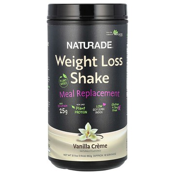 Naturade, 輕體奶昔，體重減輕代餐，香草奶油，1.94 磅（882 克）